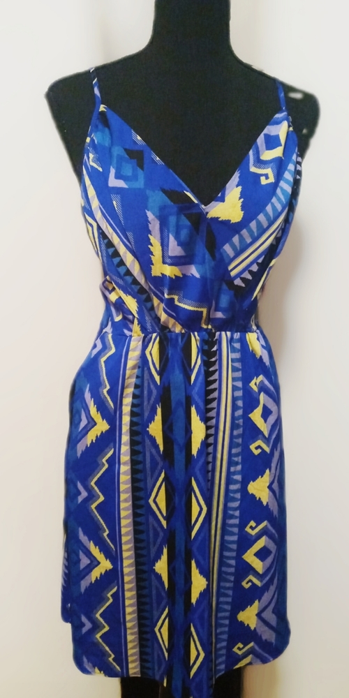 NWT YUMI KIM Blue Geometric Print Dress